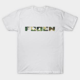 Foden classic 1970s commercial vehicle logo badge camo T-Shirt